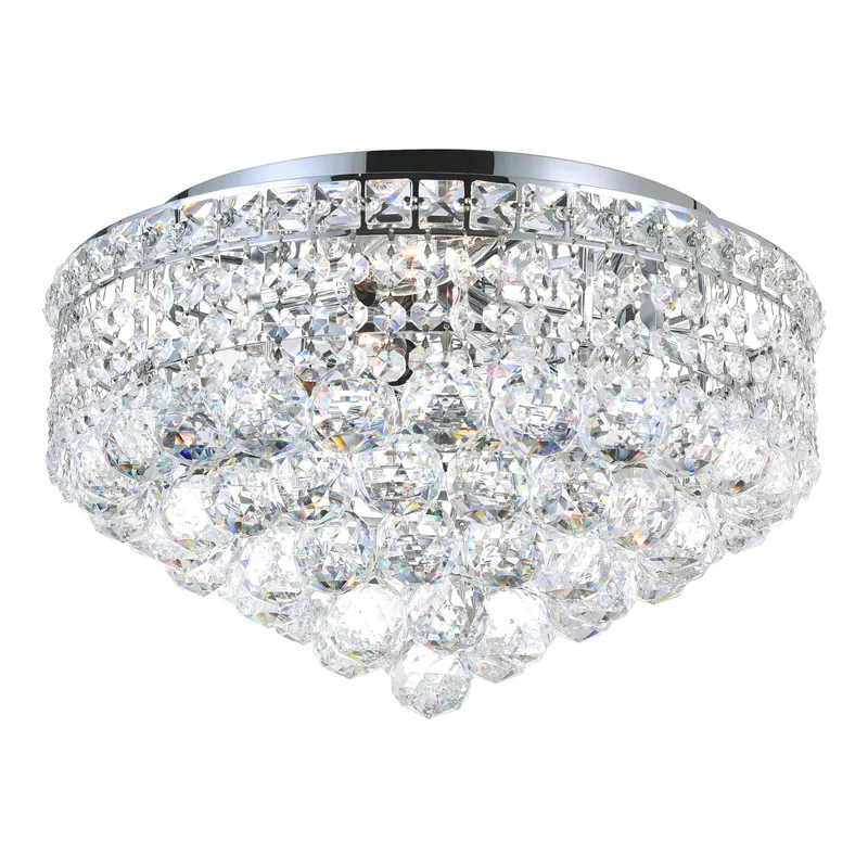 Luminous 5 Light Chrome Flush Mount Ceiling Fixture — Modern Lights LED Ceiling Lights 60.0W 