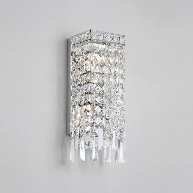 Colosseum 2 Light Chrome Wall Sconce with Crystals — Modern Lights LED Wall Lights 60.0W 