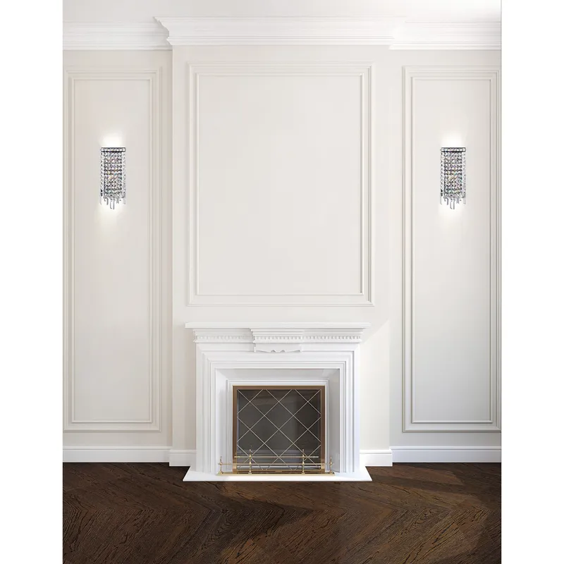 Colosseum 4 Light Chrome Wall Sconce with Crystal Accents — Modern Lights LED Wall Lights 60.0W 