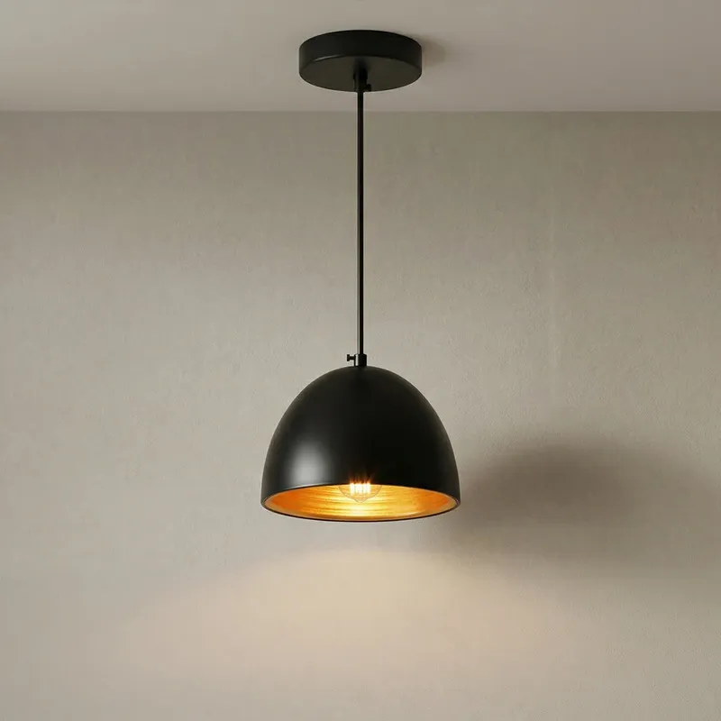 Modest 1 Light 7in Black Down Pendant Light — Modern Lights LED Pendant Lights 60.0W 