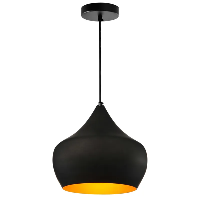 Dynamic 1 Light 15in Black Pendant Light — Modern Lights LED Pendant Lights 60.0W 