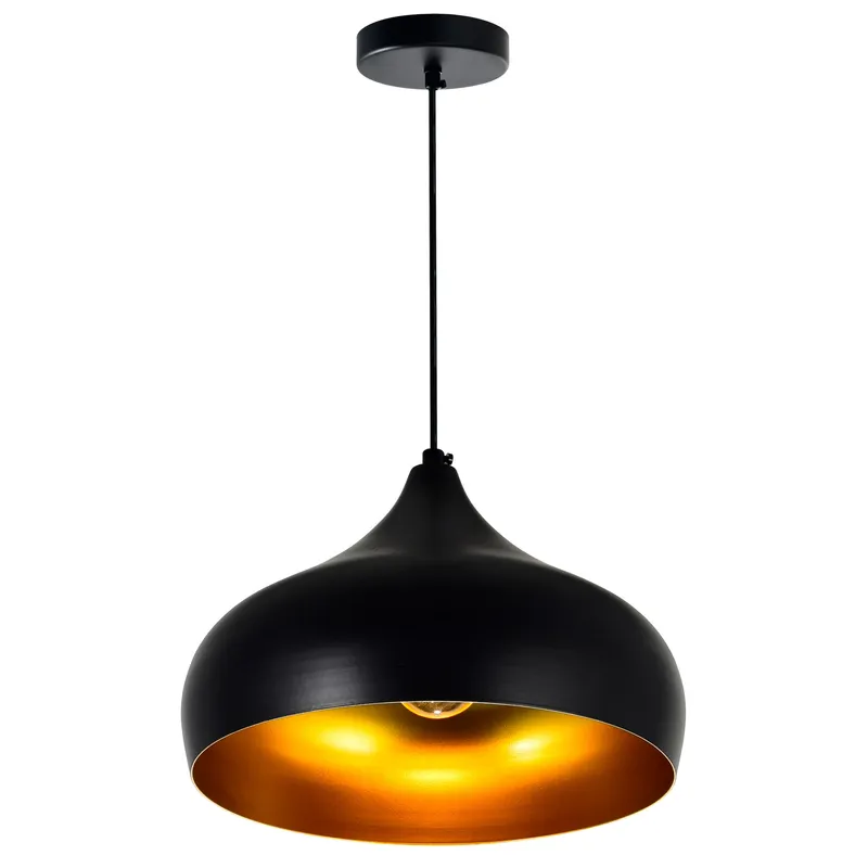 Dynamic 1 Light 16in Black Pendant Light — Modern Lights LED Pendant Lights 60.0W 