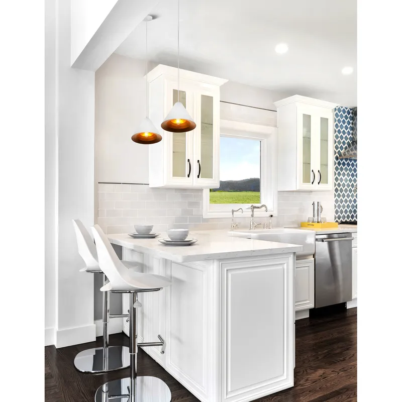 Keila 1 Light Down Matte White Pendant Light — Modern Lights LED Pendant Lights 60.0W 