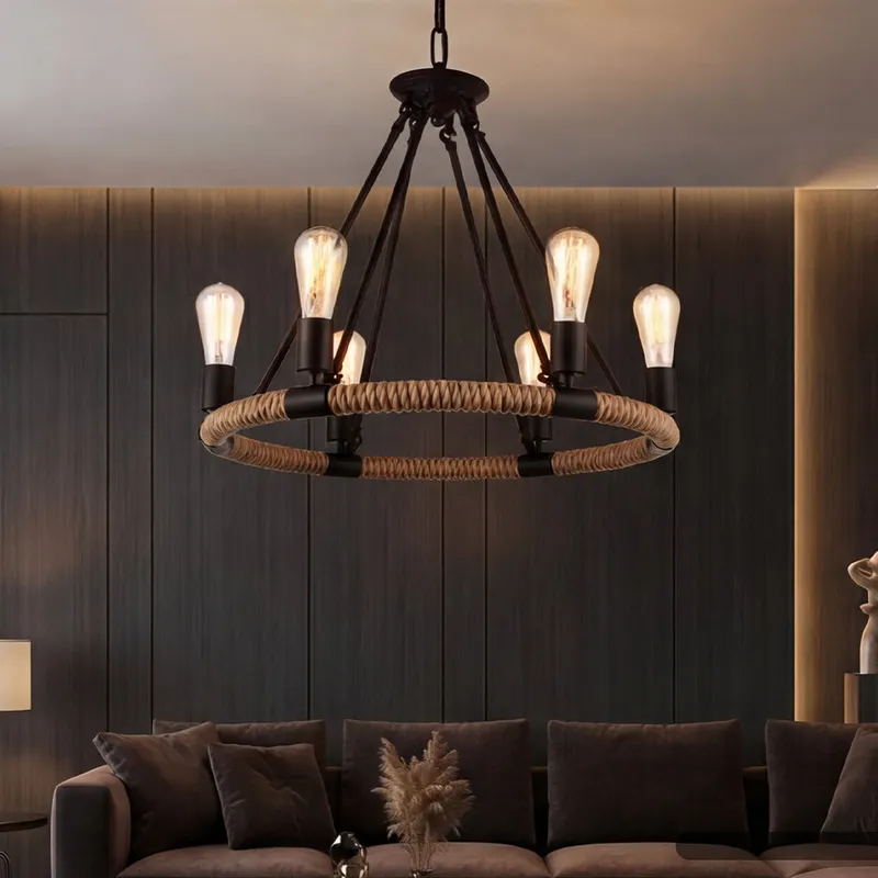 Ganges 6 Light Up Black Chandelier — Modern Lights LED Pendant Lights 60.0W 
