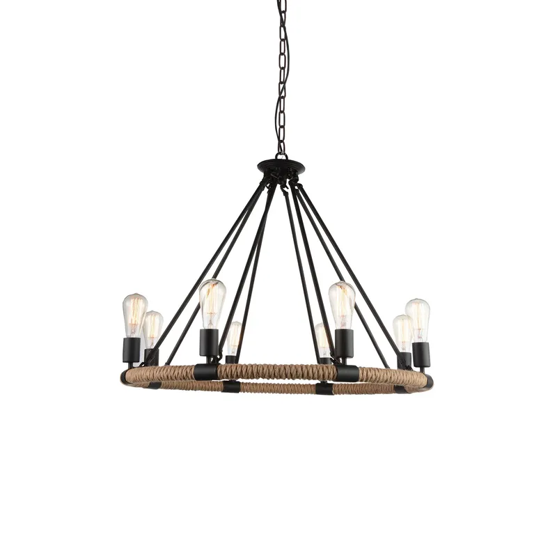 Ganges 8 Light Up Black Chandelier — Modern Lights LED Pendant Lights 60.0W 