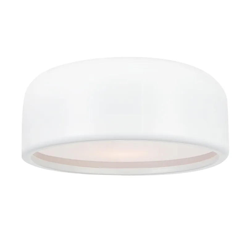 Campton 2 Light 14in White Flush Mount — Modern Lights LED Ceiling Lights 60.0W 