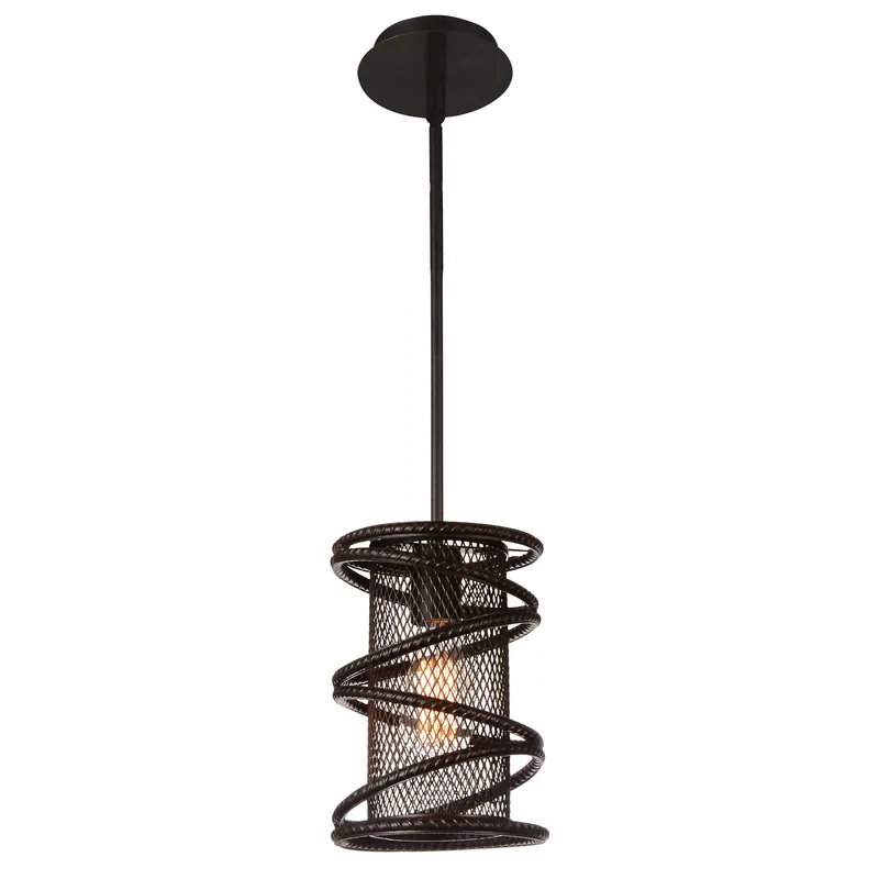 Darya 1 Light Down Brown Mini Pendant Light — Modern Lights LED Pendant Lights 60.0W 