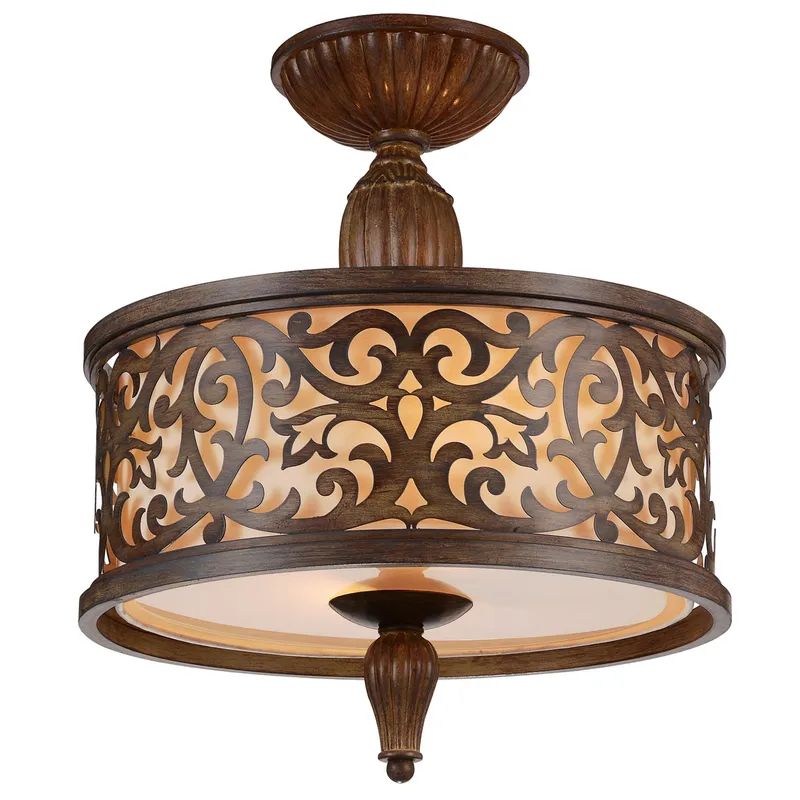 Nicole Brushed Flush Mount Drum Light — Modern Lights LED Ceiling Lights 60.0W 