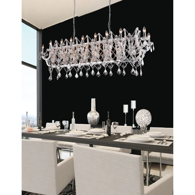 Aleka 24 Light Chrome Chandelier — Modern Lights LED Pendant Lights 60.0W 