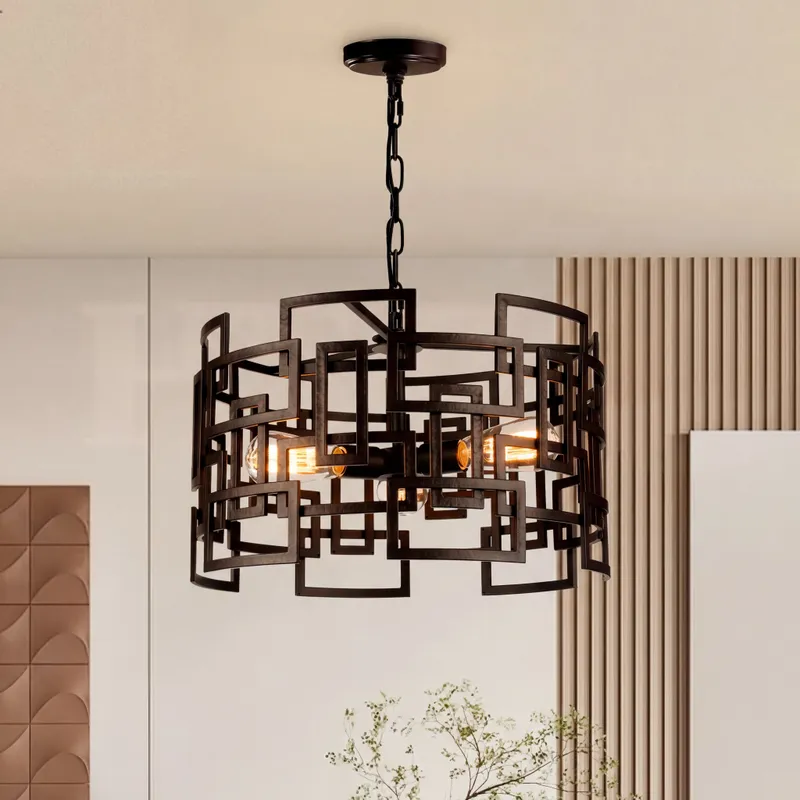 Litani 3 Light Brown Chandelier — Modern Lights LED Pendant Lights 60.0W 