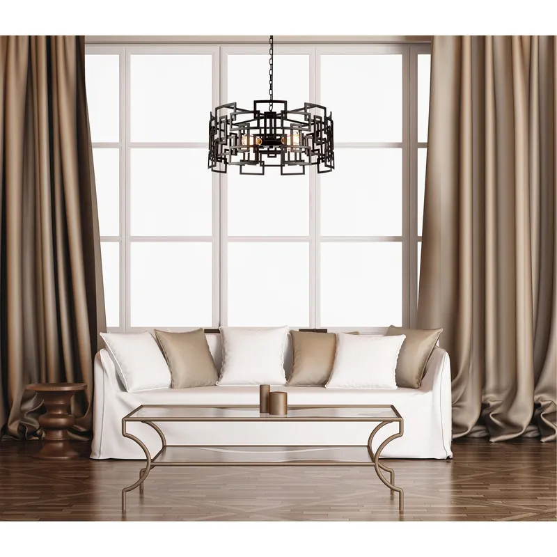 Litani 4 Light Brown Chandelier Down Chandelier — Modern Lights LED Pendant Lights 60.0W 