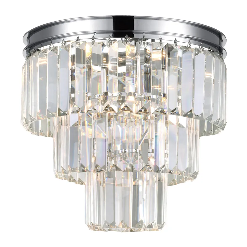 Weiss 8 Light Chrome Flush Mount — Modern Lights LED Ceiling Lights 40.0W 