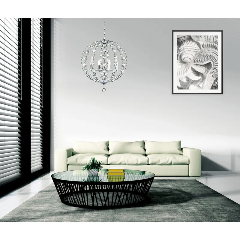 Esia 8 Light Chrome Chandelier — Modern Lights LED Pendant Lights 60.0W 