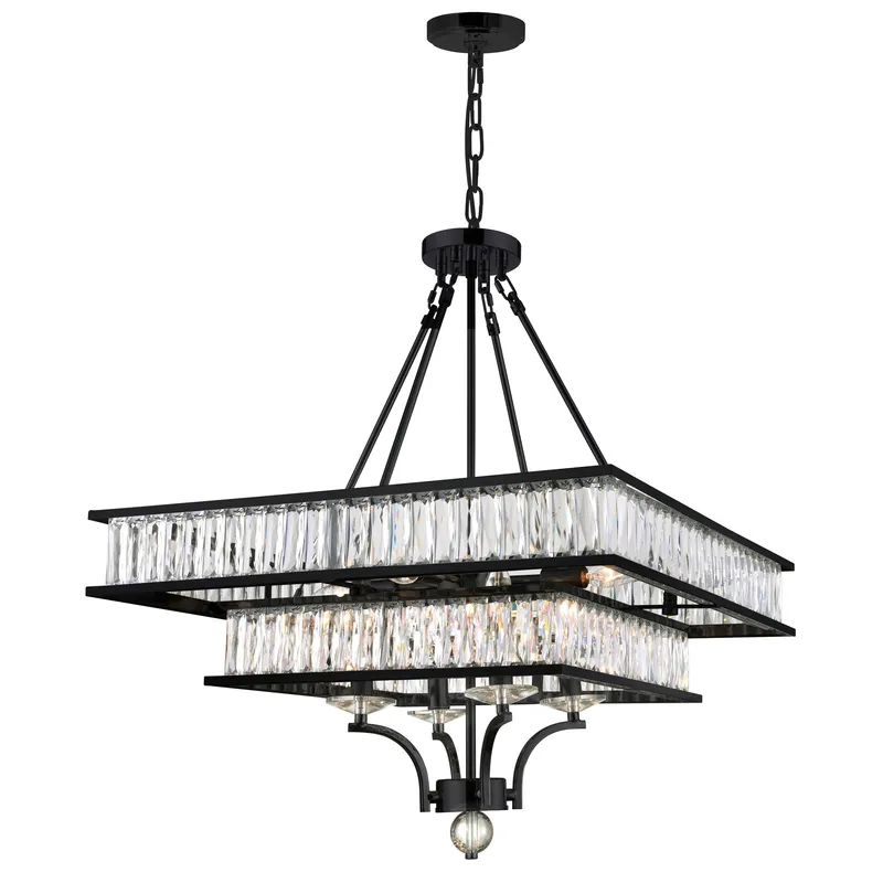 Shalia 8 Light Black Chandelier — Modern Lights LED Pendant Lights 60.0W 