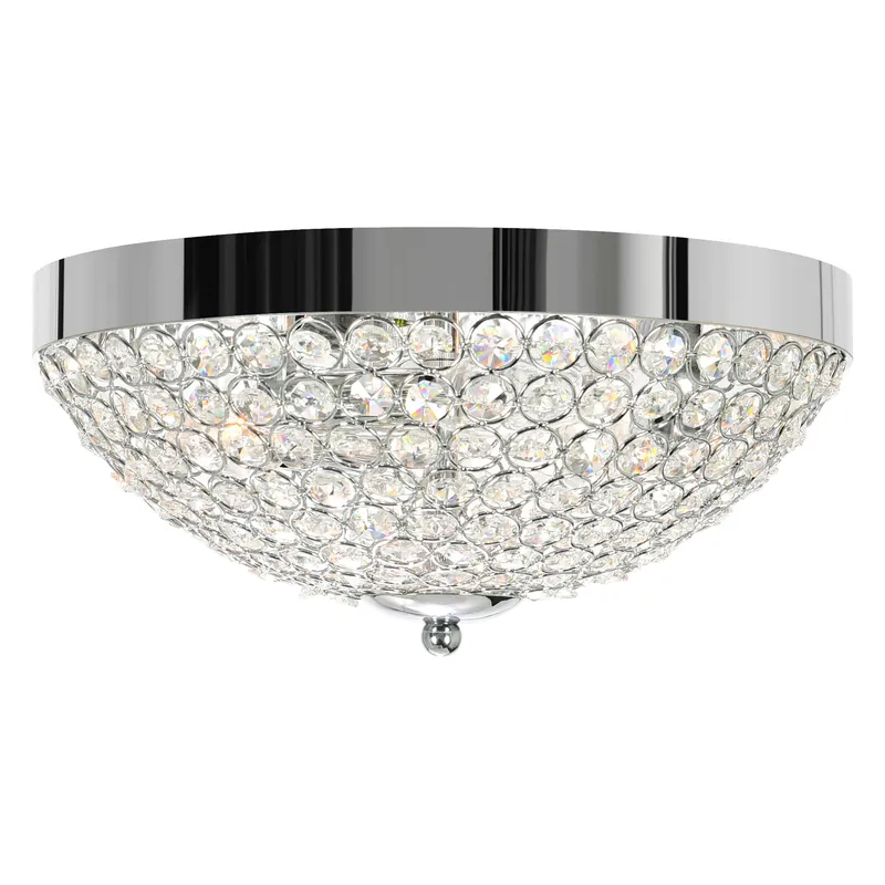 Globe 3 Light Chrome Flush Mount — Modern Lights LED Ceiling Lights 60.0W 