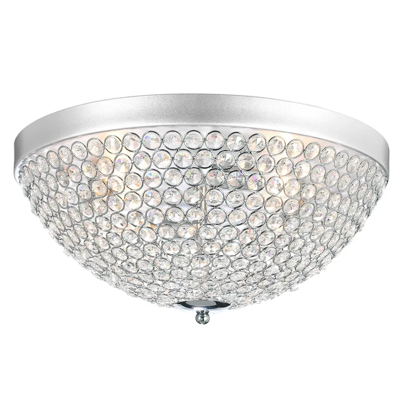 Globe 4 Light Chrome Flush Mount — Modern Lights LED Ceiling Lights 60.0W 