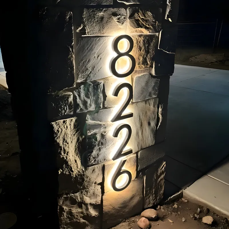Custom Business Address - Stainless Steel — Modern Lights LED General Lighting  