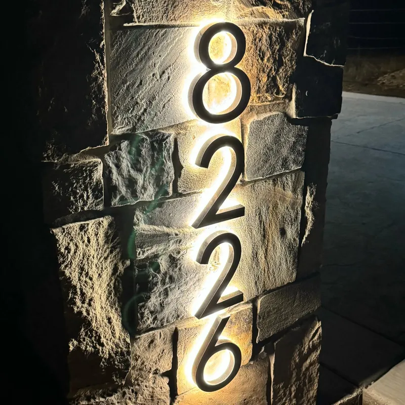 Stainless Steel Numbers - Business Signage/Custom Letters/Numbers — Modern Lights LED General Lighting  