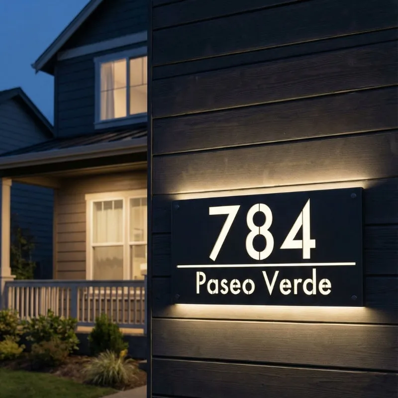 Custom LED Address Plaque — Modern Lights LED Area Lights 24.0W 2700K