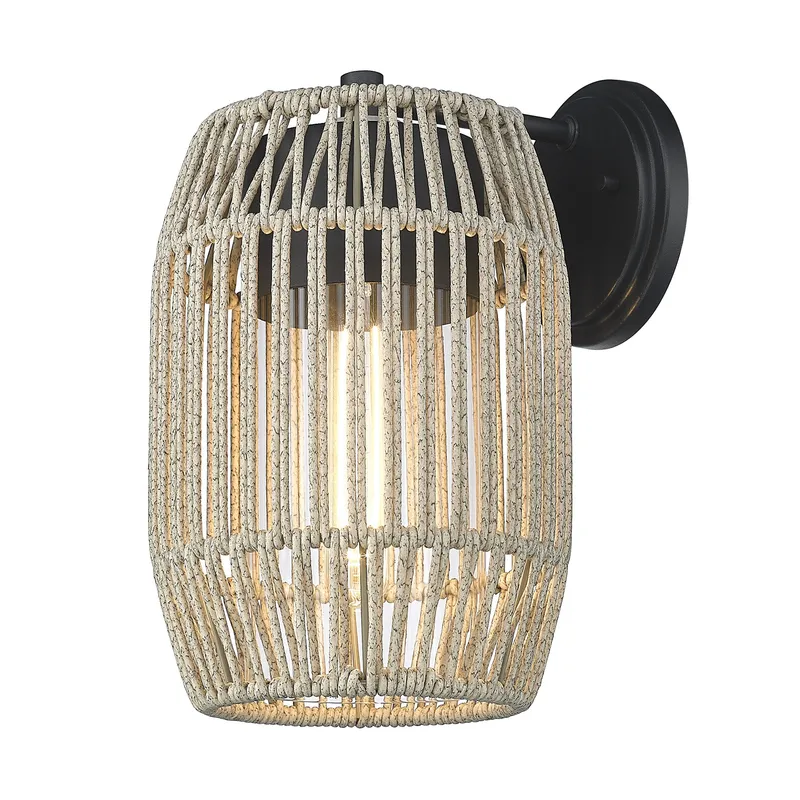 Golden Lighting Seabrooke 1-light Outdoor Wall in Natural Black — Golden Lighting LED Wall Lights 60.0W 