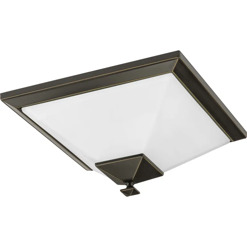 Clifton Heights Collection Two-Light 15" Flush Mount — Progress Lighting LED Post Top Lights  