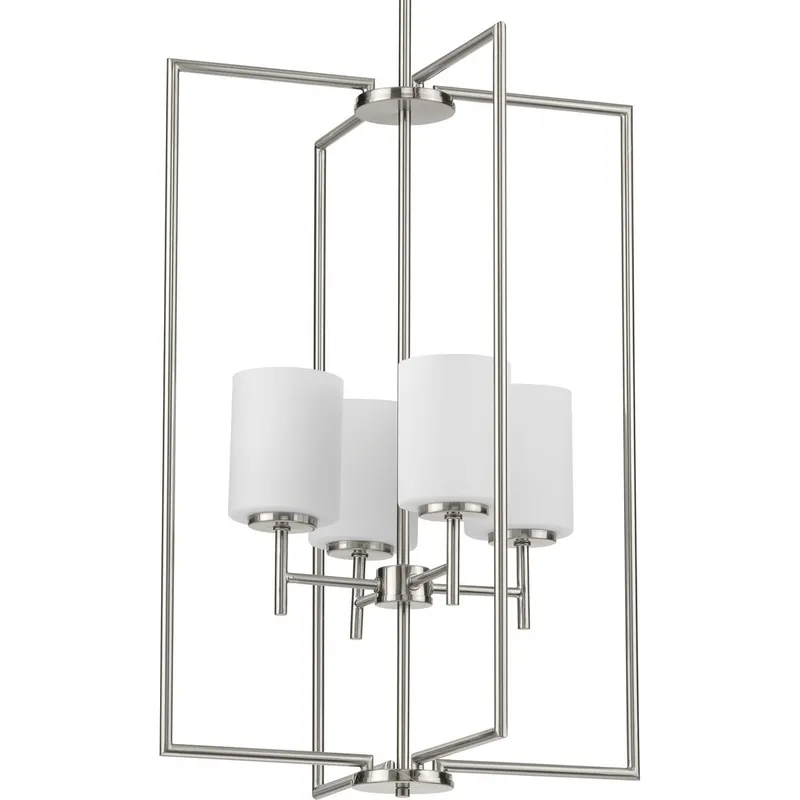 Replay Collection Four-Light Etched White Glass Pendant Light — Progress Lighting LED Landscape Lights  