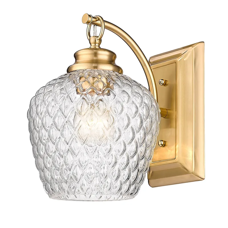 Golden Lighting Adeline 1-light Wall Sconce in Modern Brushed Gold — Golden Lighting LED Wall Lights 1.0W 