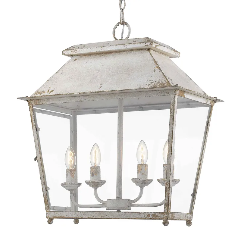 Golden Lighting Abingdon 4-light Pendant in Antique Ivory — Golden Lighting LED Pendant Lights  