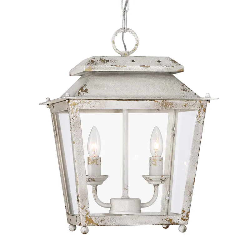 Golden Lighting Abingdon 2-light Pendant in Antique Ivory — Golden Lighting LED Pendant Lights  