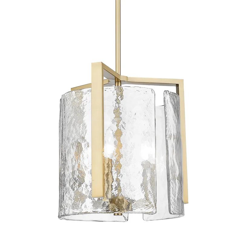 Aenon 3-light Pendant in Brushed Champagne Brass — Golden Lighting LED Pendant Lights  