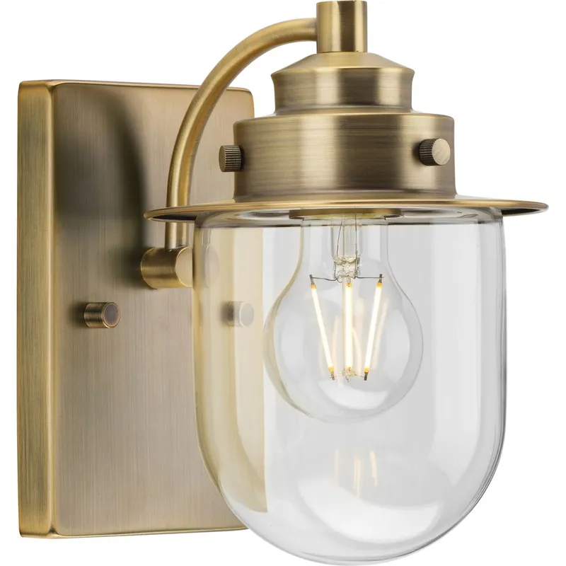 Northlake Collection One-Light Clear Glass Bath Light — Progress Lighting LED Wall Lights  