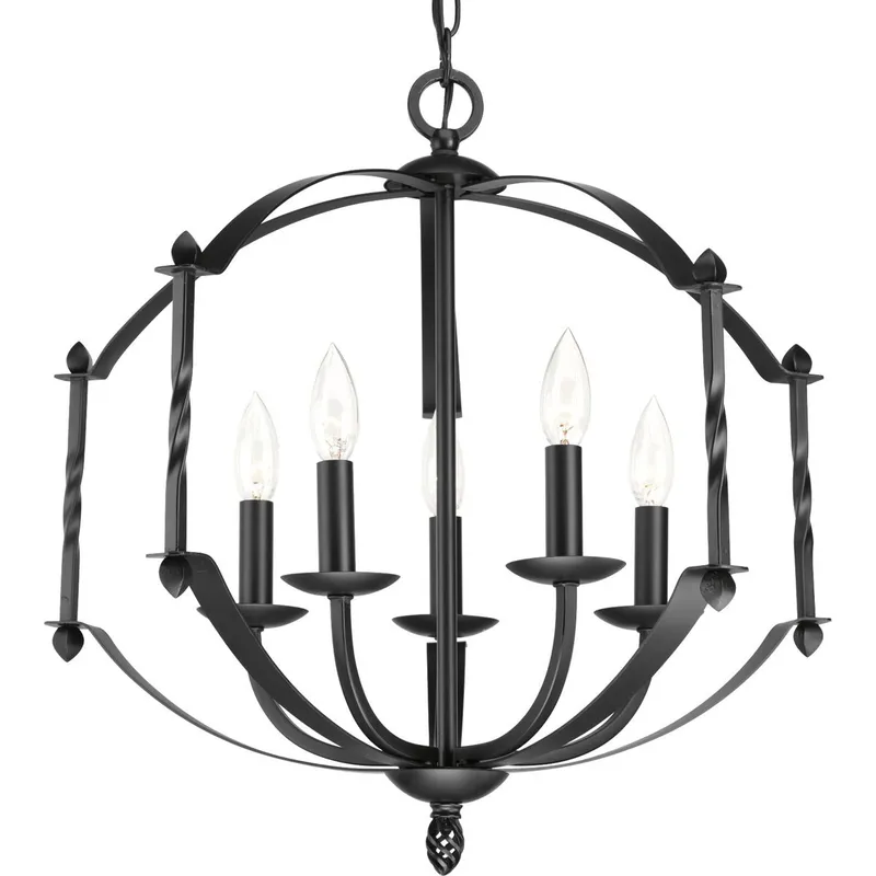 Greyson Collection Five-Light Chandelier Light — Progress Lighting LED Landscape Lights  