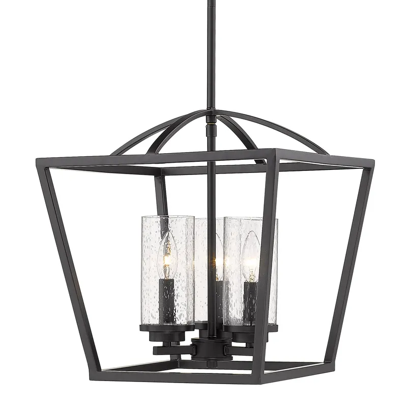 Golden Lighting Mercer 3-light Pendant in Matte Black — Golden Lighting LED Pendant Lights 60.0W 