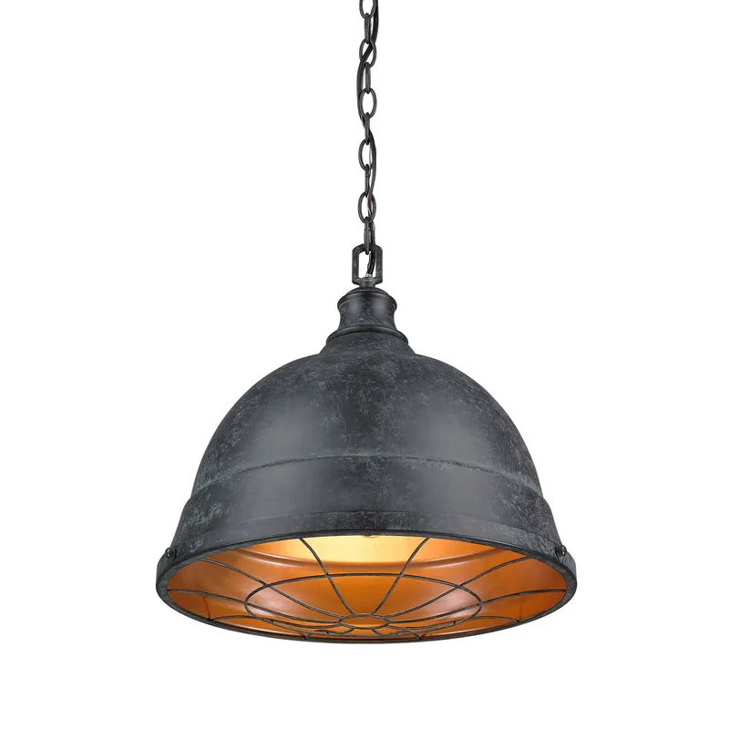Golden Lighting Bartlett 2-light Pendant in Black Patina — Golden Lighting LED Pendant Lights 100.0W 