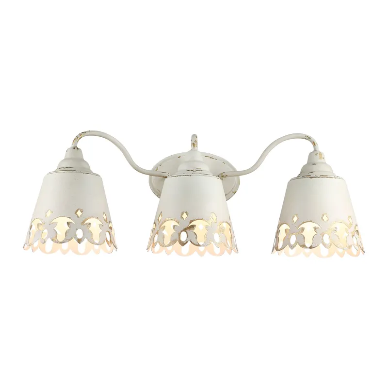 Eloise 3-light Vanity in Antique Ivory — Golden Lighting LED Wall Lights  