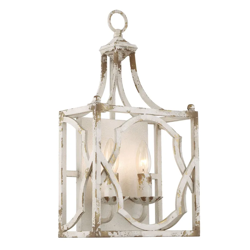 Laurent 2-light Wall Sconce in Antique Ivory — Golden Lighting LED Wall Lights  