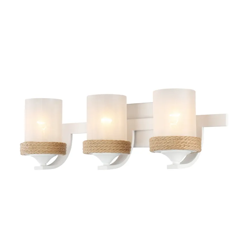 Chatham 3-light Vanity in Natural White — Golden Lighting LED Wall Lights  