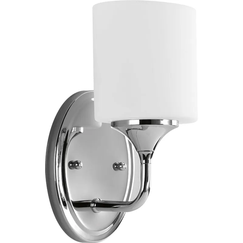 Lynzie Collection One-Light Etched Opal Glass Bath Vanity Light — Progress Lighting LED Wall Lights  