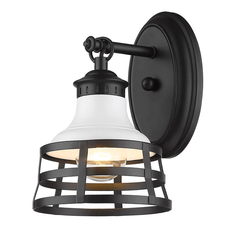 Locklyn 1-light Wall Sconce in Matte Black — Golden Lighting LED Wall Lights  