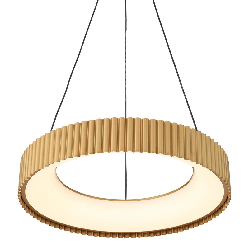 Sashay Integrated LED 20" Pendant in Honey Gold — Golden Lighting LED Pendant Lights  