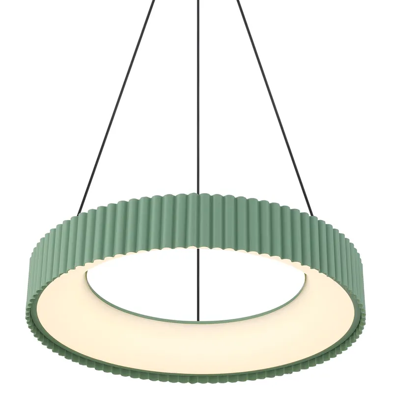 Sashay Integrated LED 20" Pendant in Pistachio — Golden Lighting LED Pendant Lights  
