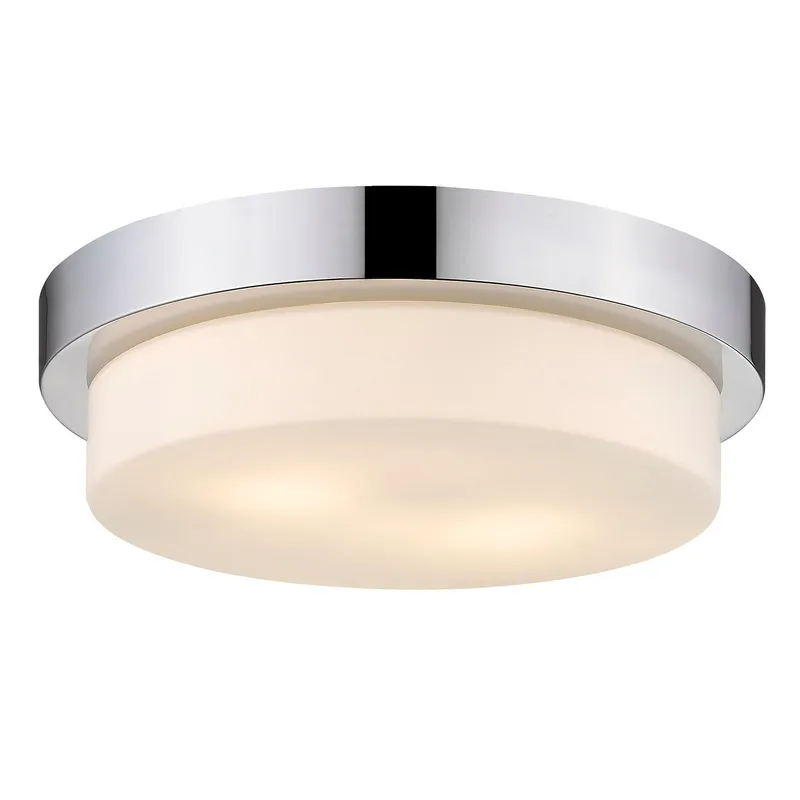 Morgon 2-light Flush Mount in Chrome — Golden Lighting LED Ceiling Lights  