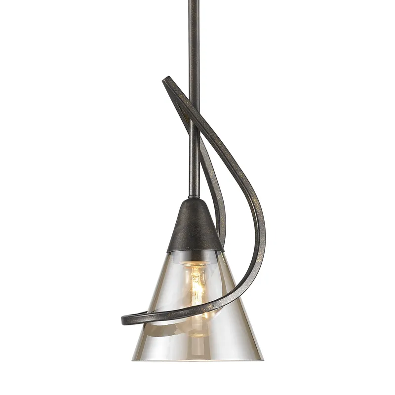 Olympia 1-light Pendant in Burnt Sienna — Golden Lighting LED Pendant Lights  