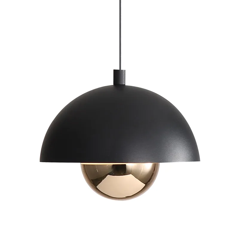 Vintra Integrated LED Pendant in Sand Black and Copper shade — Golden Lighting LED Pendant Lights  