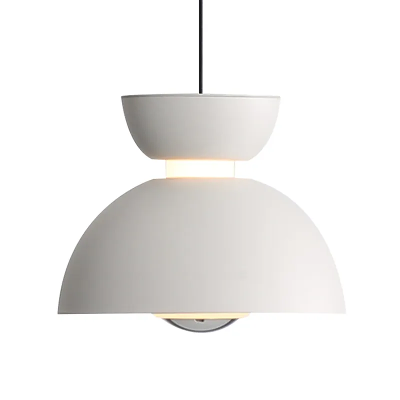 Vintra Integrated LED Pendant in Sand White and Chrome shade — Golden Lighting LED Pendant Lights  