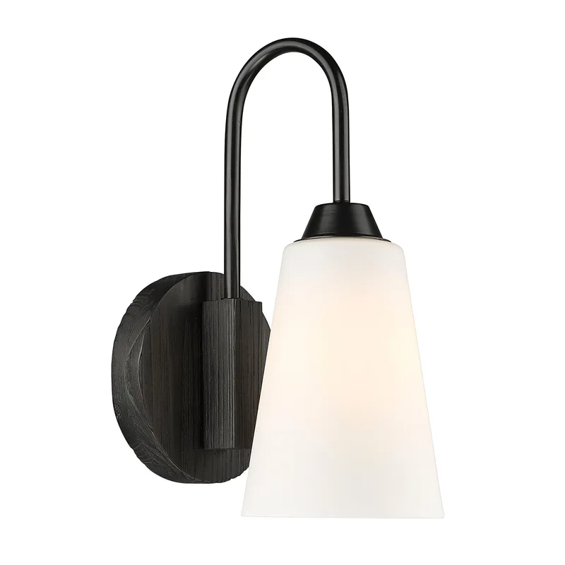Neela 1-light Wall Sconce in Matte Black — Golden Lighting LED Wall Lights  