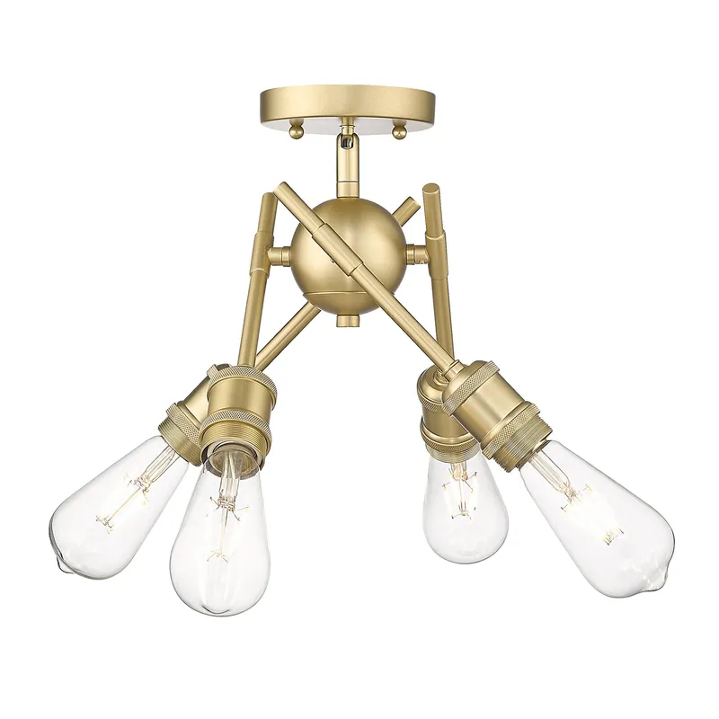 Axel 1-light Wall Sconce in Brushed Champagne Brass — Golden Lighting LED Wall Lights  