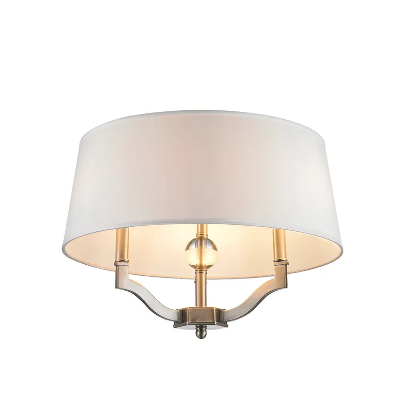 Waverly 3-light Semi-Flush Mount in Pewter — Golden Lighting LED Ceiling Lights  