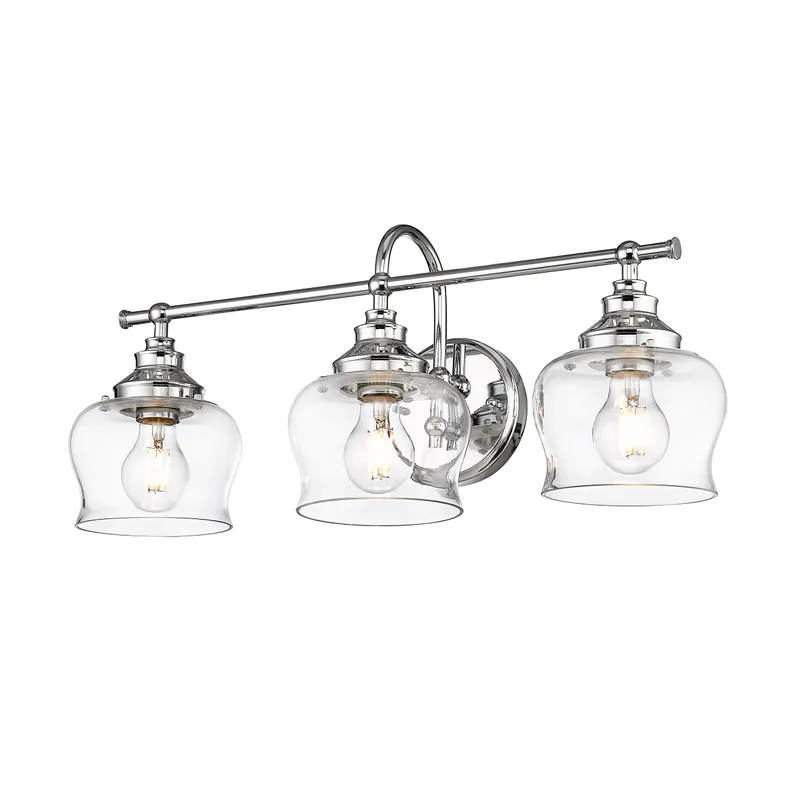 Daphne 3-light Vanity in Chrome — Golden Lighting LED Wall Lights  