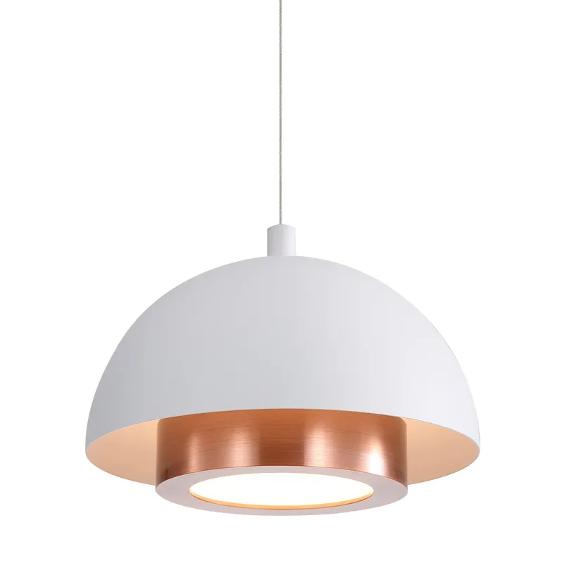 Solsken Integrated LED 12in Pendant in Sand White — Golden Lighting LED Pendant Lights  